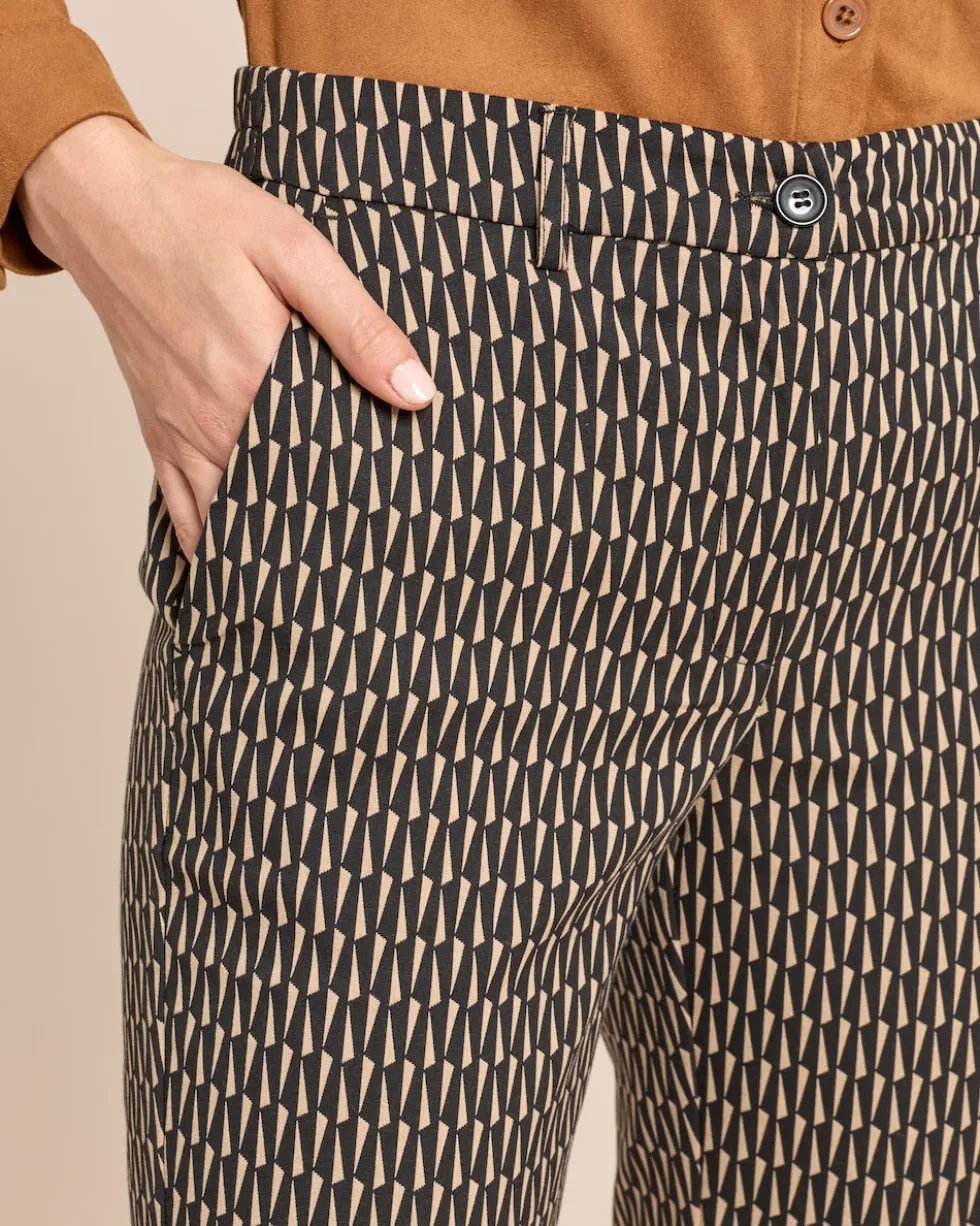 Straight Leg Hose mit Jacquard