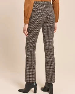 Straight Leg Hose mit Jacquard