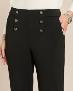 Straight Leg Hose mit Knöpfen