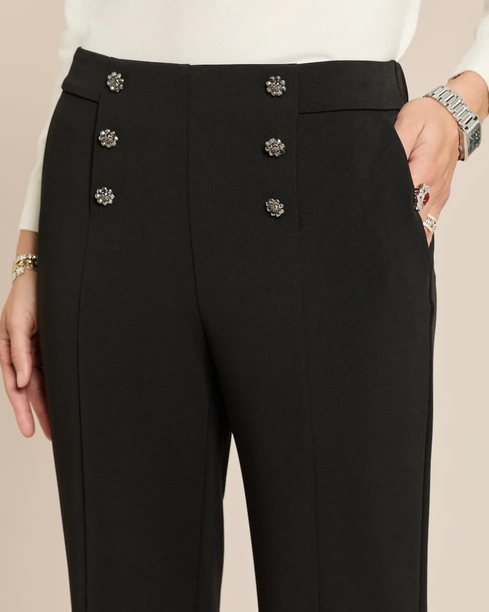 Straight Leg Hose mit Knöpfen