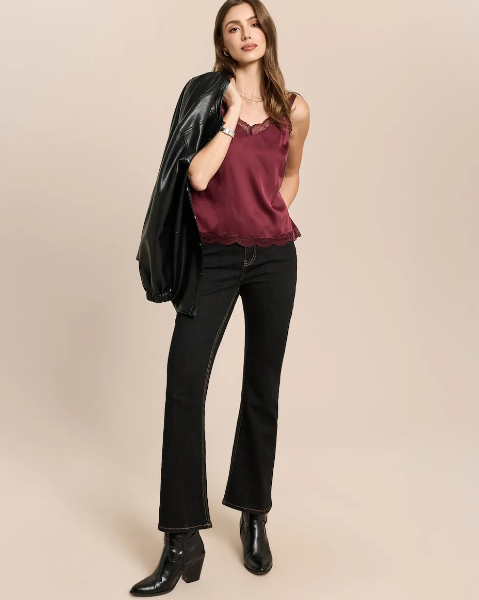Straight Leg Hose mit Kontraststreifen