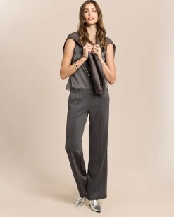 Straight Leg Hose mit Kontraststreifen