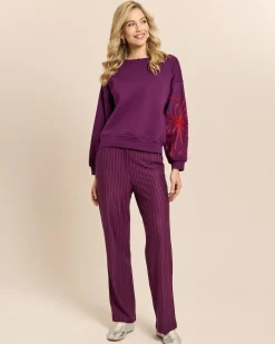 Straight-Leg-Hose mit Nadelstreifen