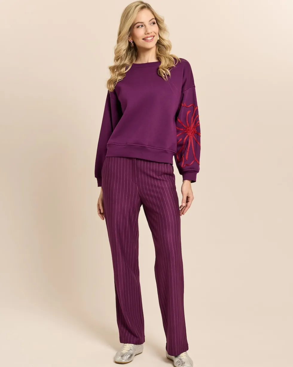 Straight-Leg-Hose mit Nadelstreifen