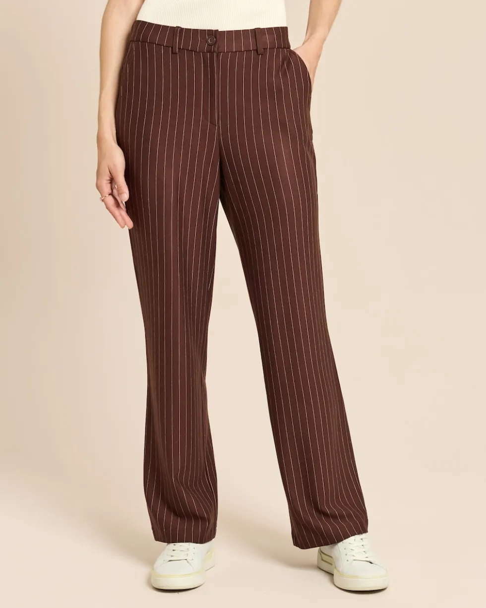 Straight-Leg-Hose mit Nadelstreifen