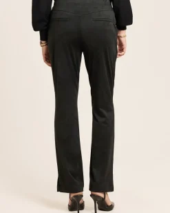 Straight Leg Hose, Velourslederimitat
