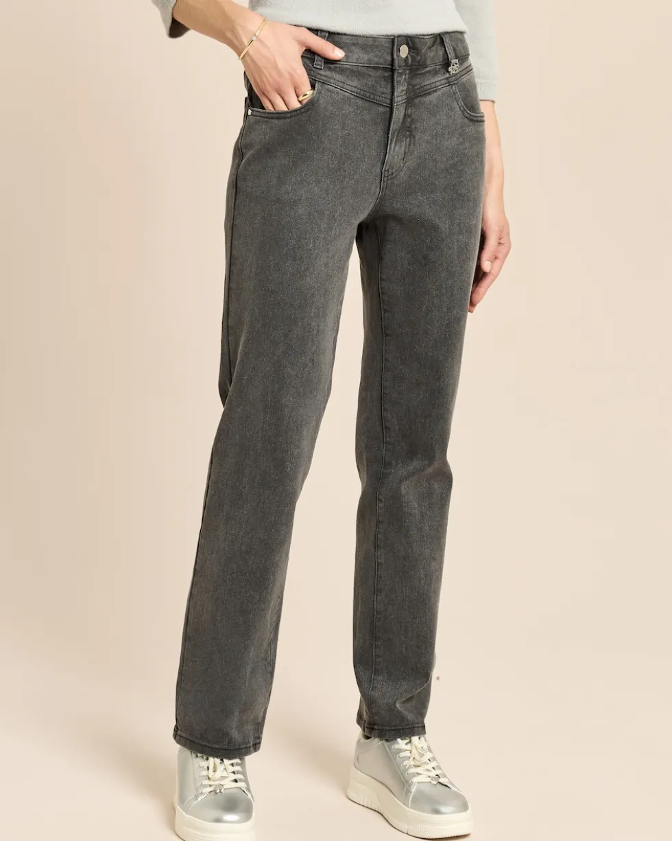 Straight Leg Jeans mit LOVE Detail