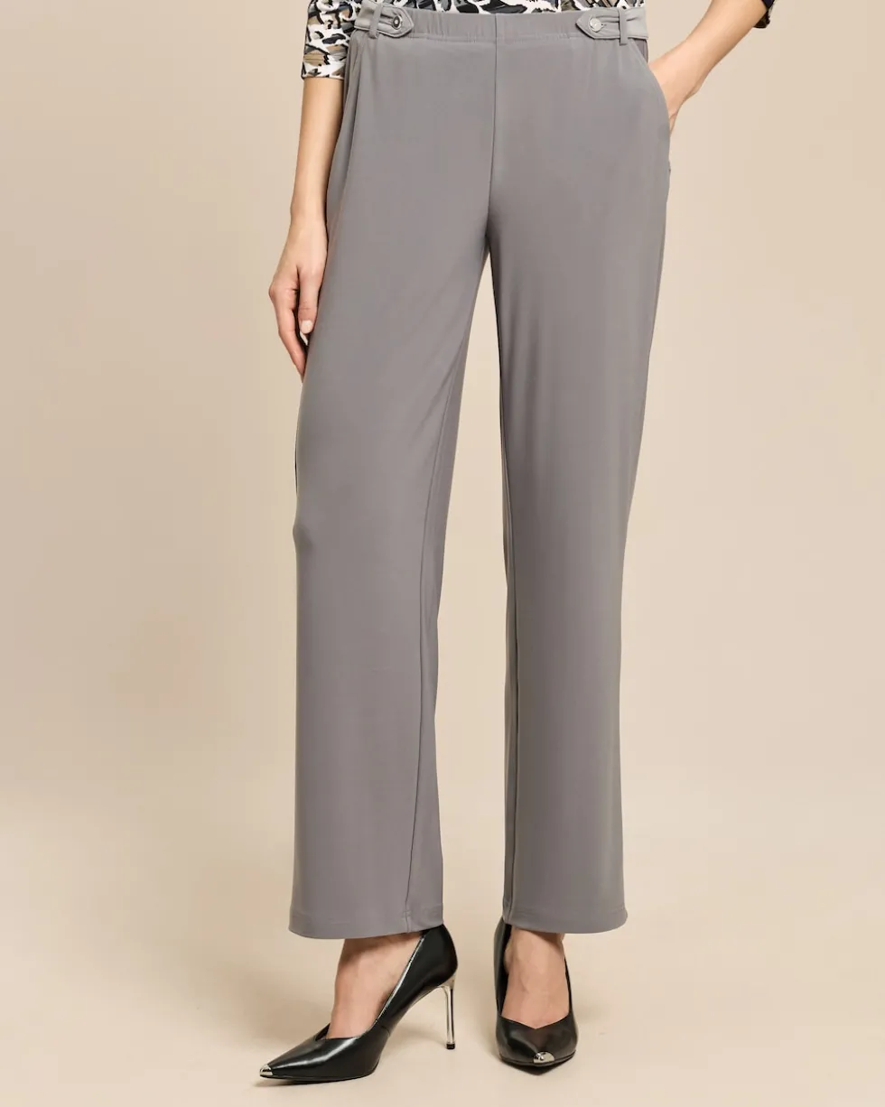 Straight Leg Schlupfhose mit Bundriegel