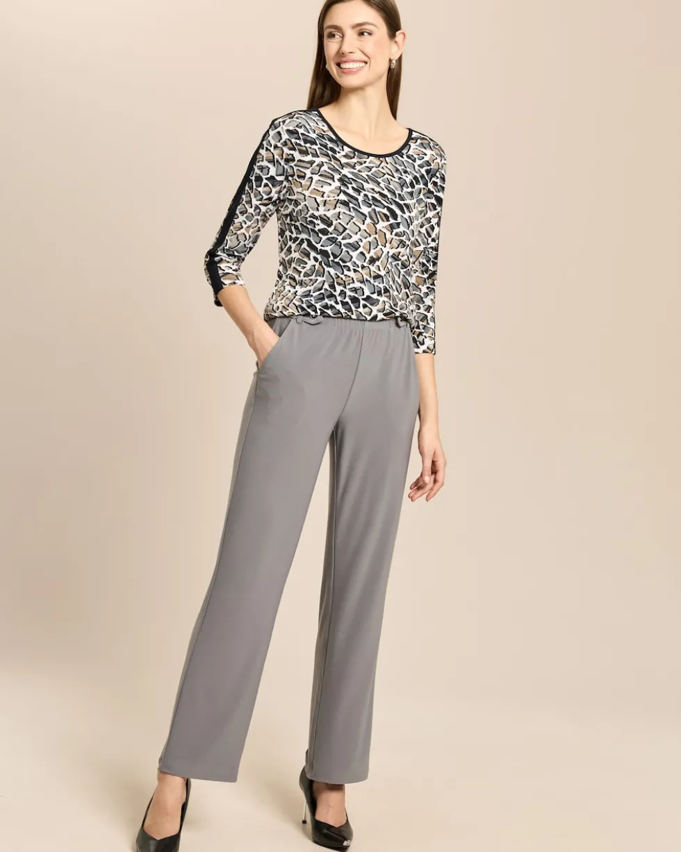 Straight Leg Schlupfhose mit Bundriegel