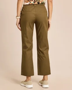 Straight Leg Webhose Baumwoll-Stretch