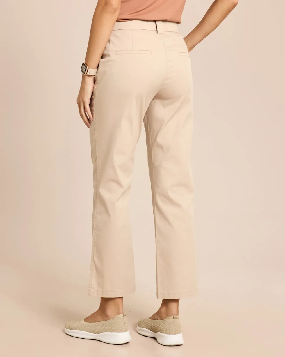 Straight Leg Webhose Baumwoll-Stretch