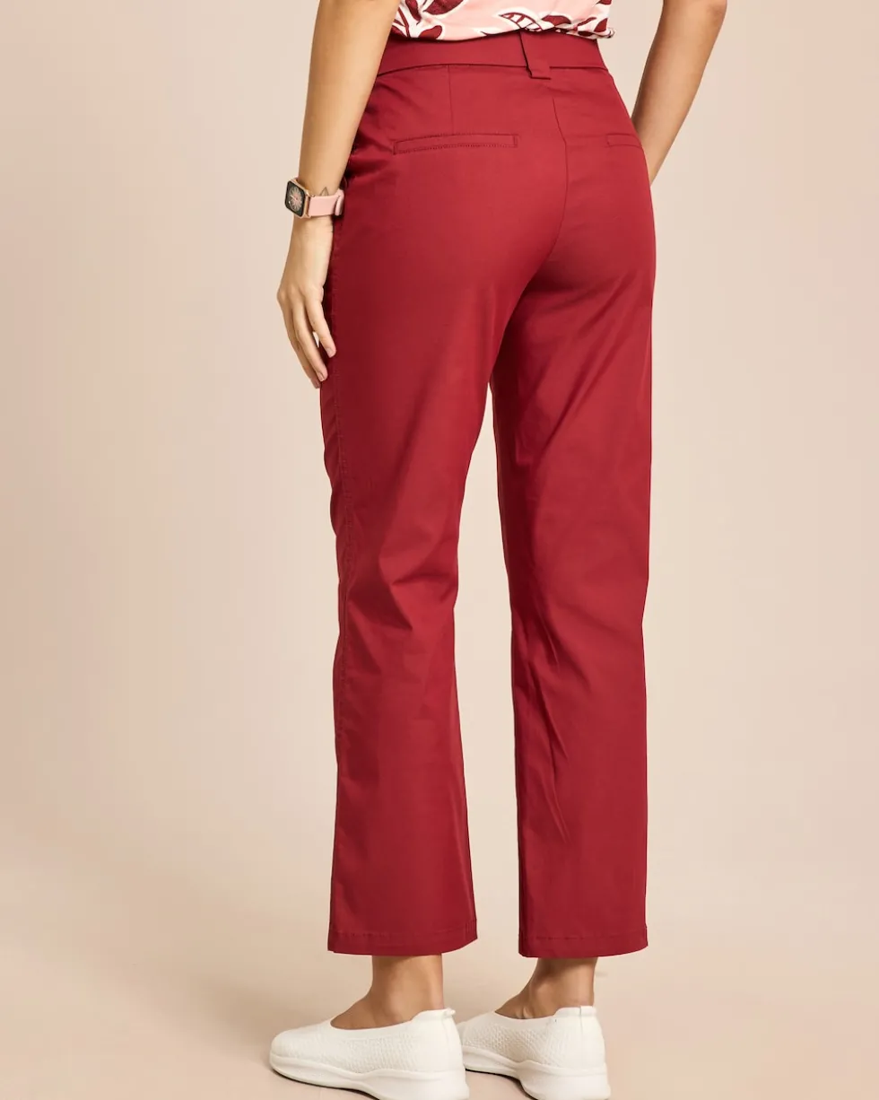 Straight Leg Webhose Baumwoll-Stretch