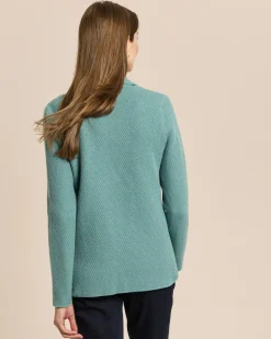 Strickblazer mit merzerisiertem Wollanteil