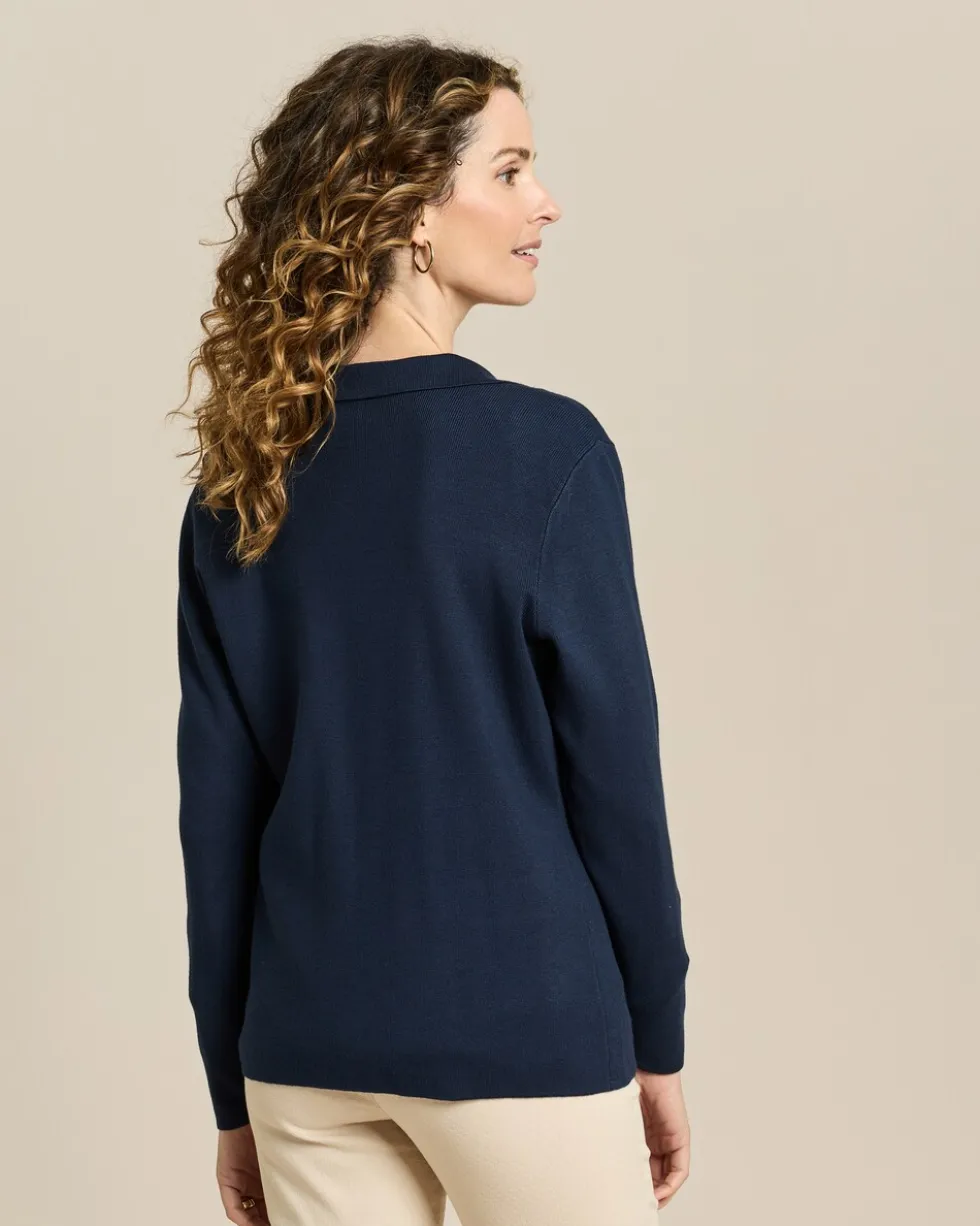 Strickblazer mit Revers