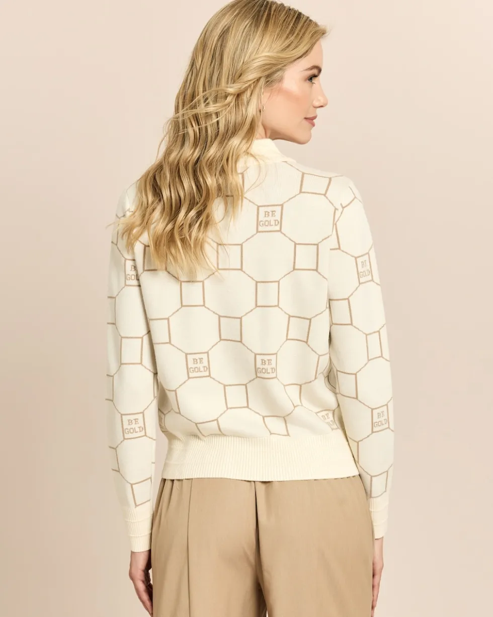 Strickblouson mit Jacquard