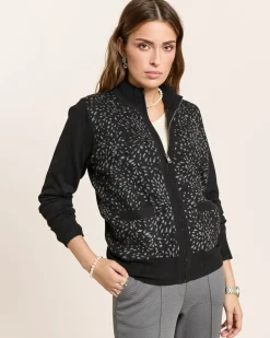 Strickcardigan mit Stehkragen