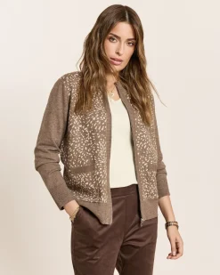 Strickcardigan mit Stehkragen
