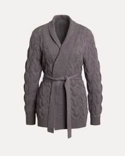 Strickcardigan mit Zopfmuster