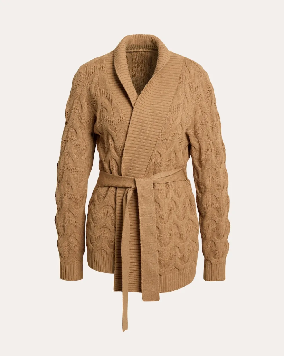 Strickcardigan mit Zopfmuster