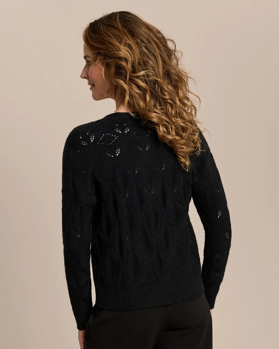 Strickjacke aus Ajourstrick