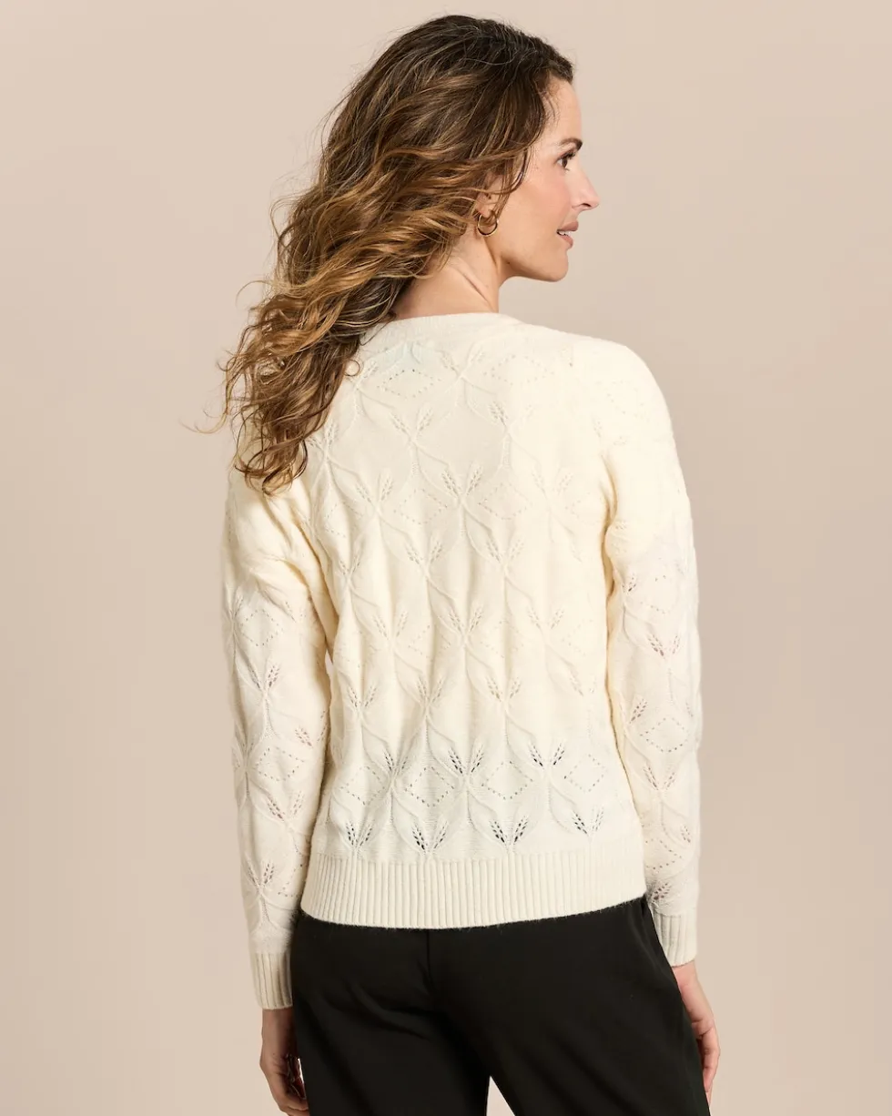 Strickjacke aus Ajourstrick