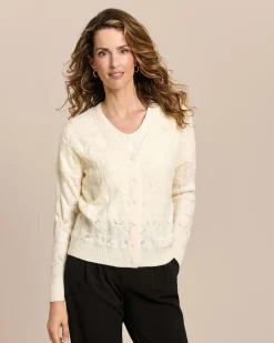 Strickjacke aus Ajourstrick