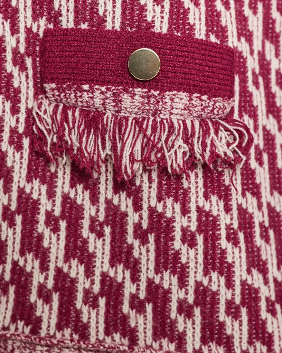 Strickjacke Bi-Color Intarsien-Strick