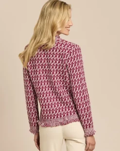 Strickjacke Bi-Color Intarsien-Strick