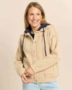 Strickjacke mit abnehmbarer Kapuze