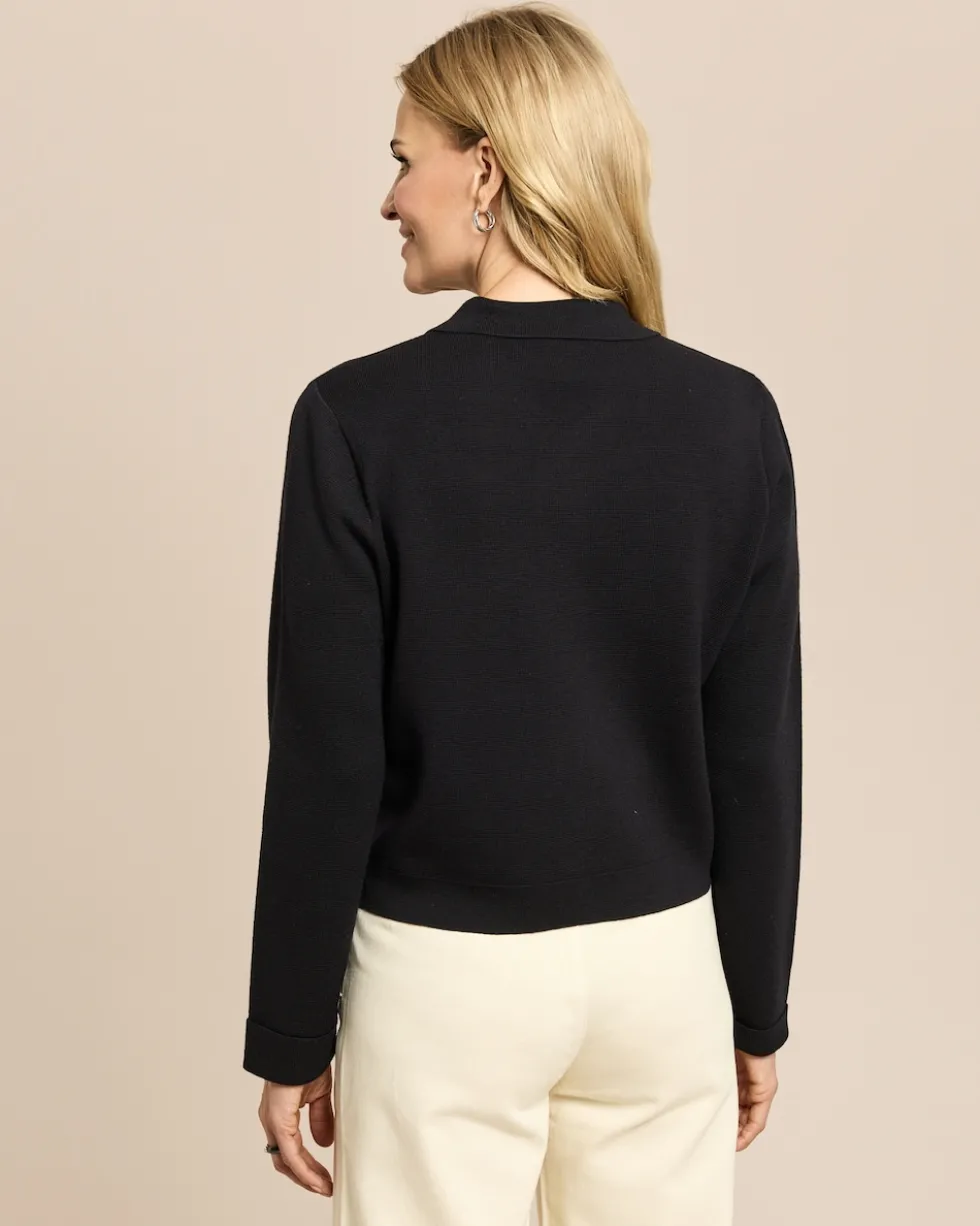 Strickjacke mit Kragen