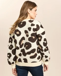Strickjacke mit Leojacquard