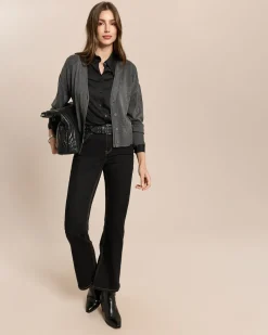 Strickjacke mit Logo-Jacquard