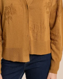 Strickjacke mit Logo-Jacquard