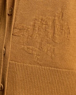Strickjacke mit Logo-Jacquard