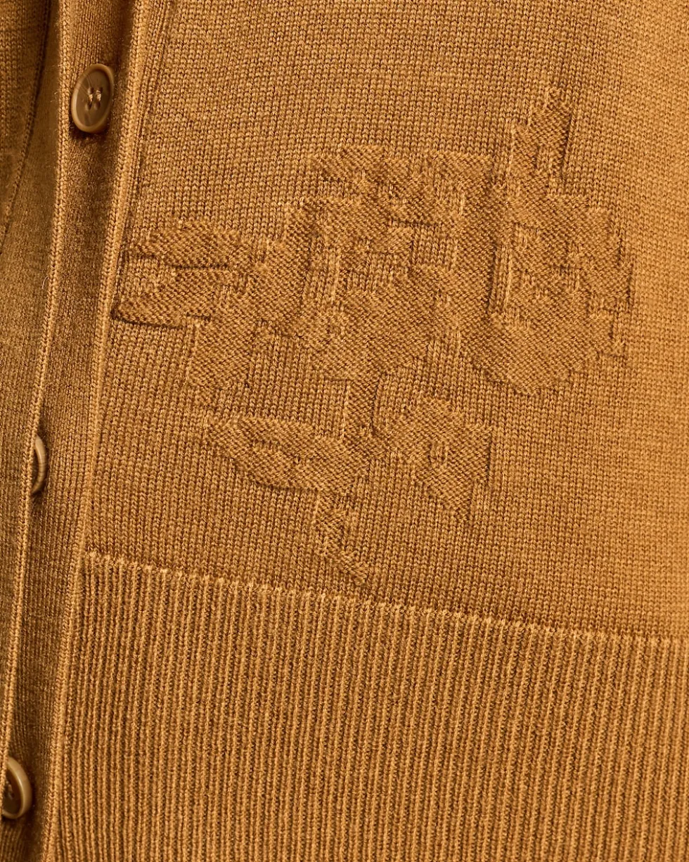 Strickjacke mit Logo-Jacquard