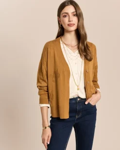 Strickjacke mit Logo-Jacquard