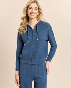 Strickjacke mit Metallicgarn