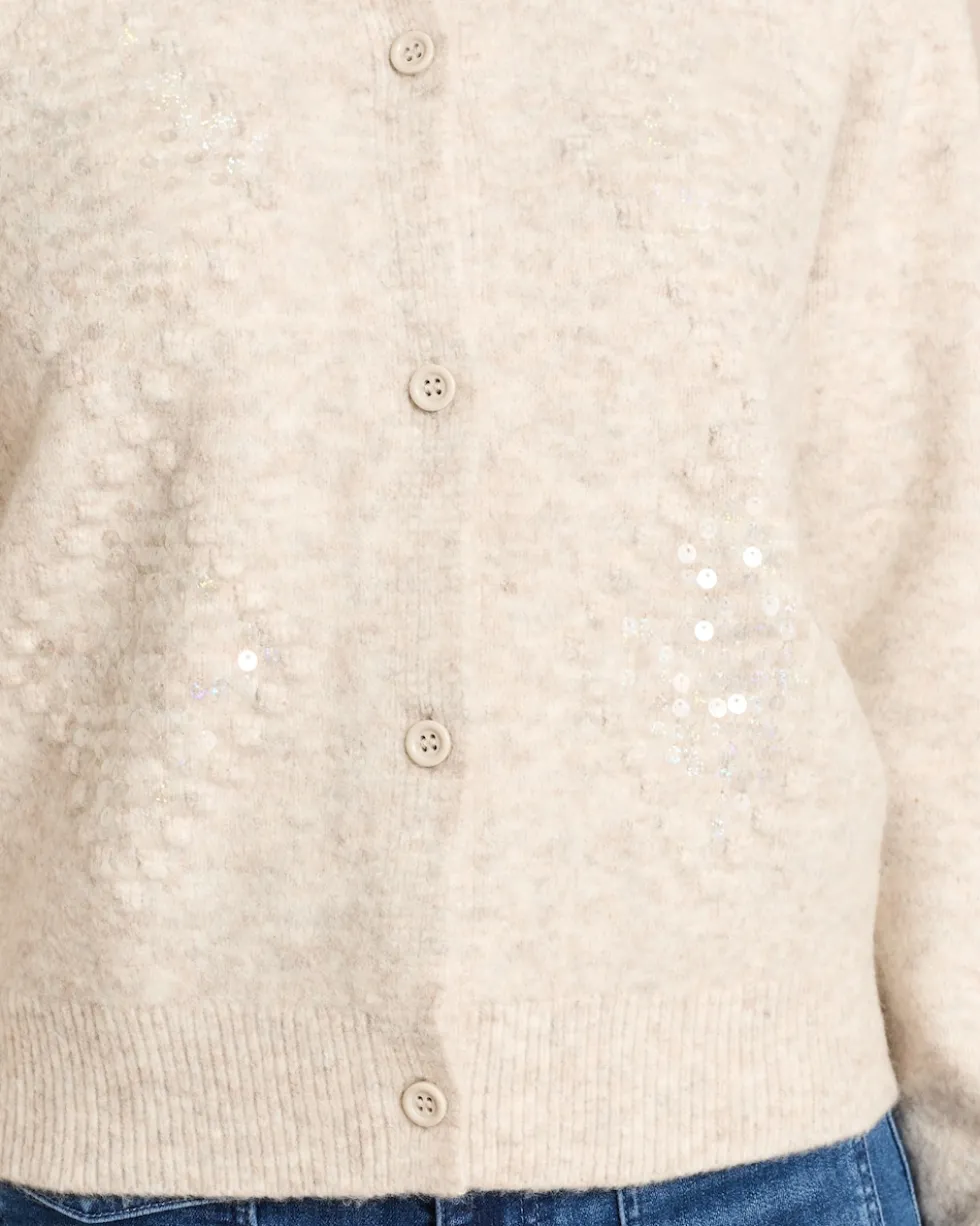 Strickjacke mit Rautenapplikation