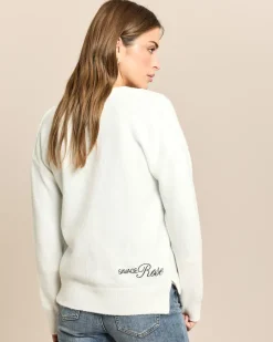 Strickjacke mit Schriftzug