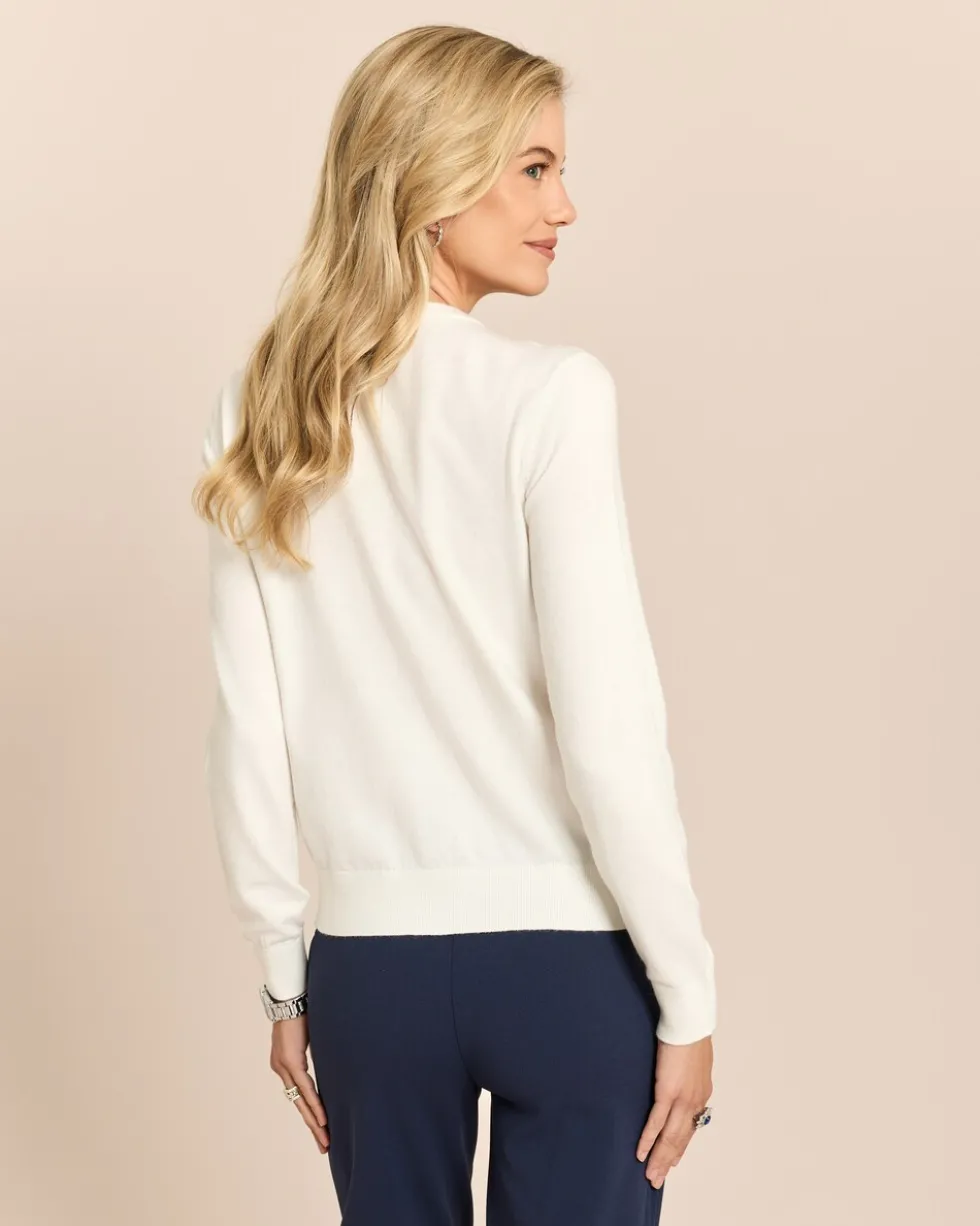Strickjacke mit Strassknöpfen