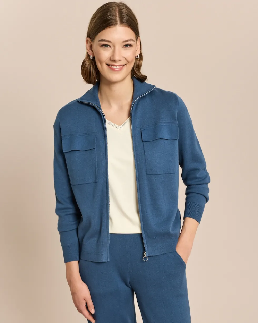 Strickjacke mit Zipper