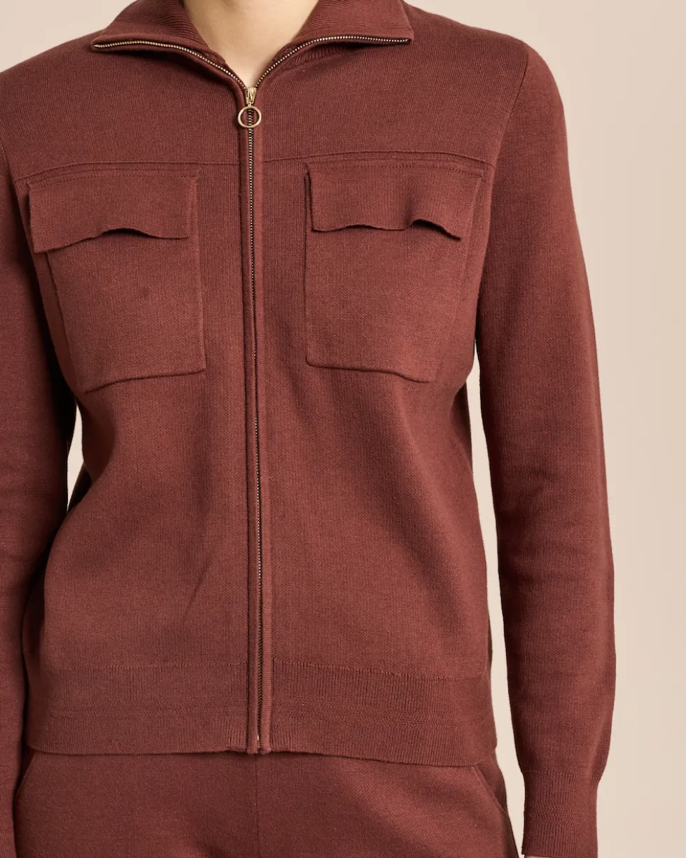 Strickjacke mit Zipper