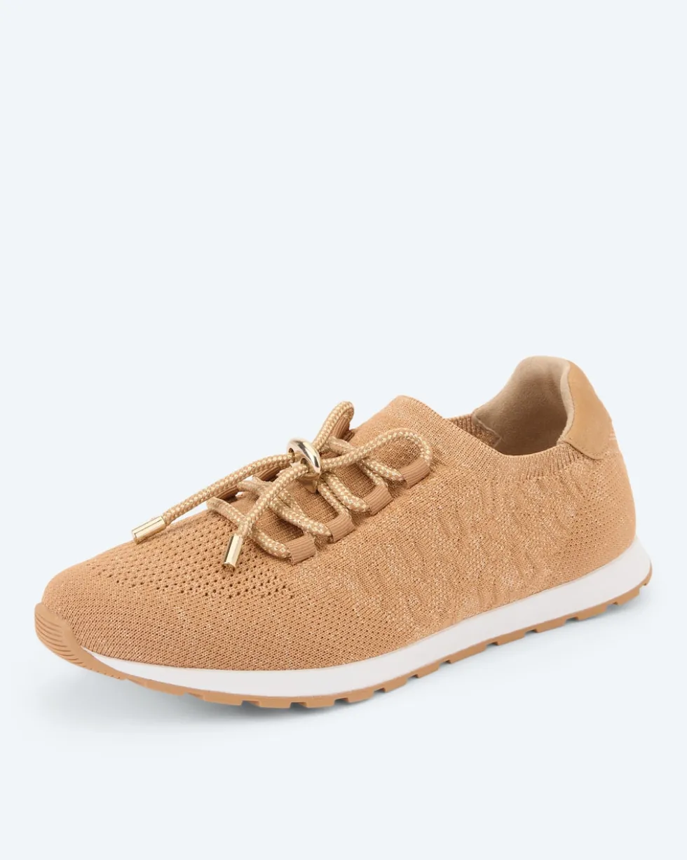Stricksneaker mit Glitzer