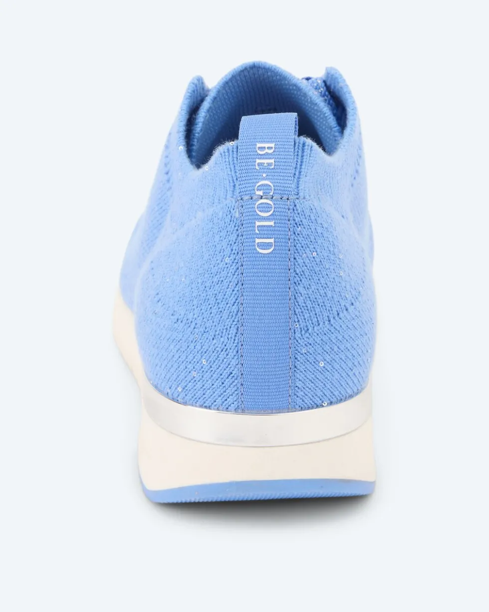 Stricksneaker mit Pailletten