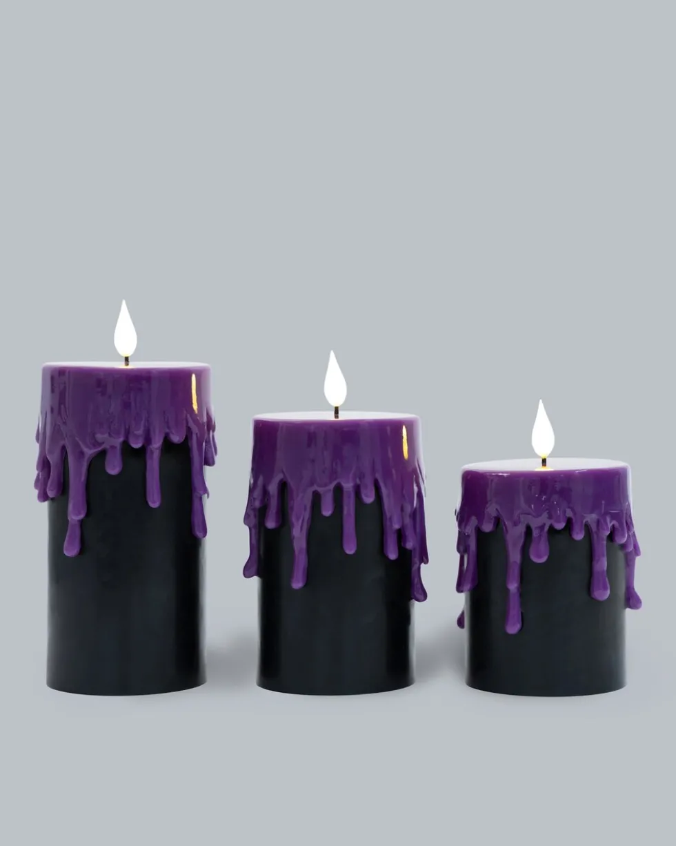 Stumpenkerzen "Halloween", 3tlg.