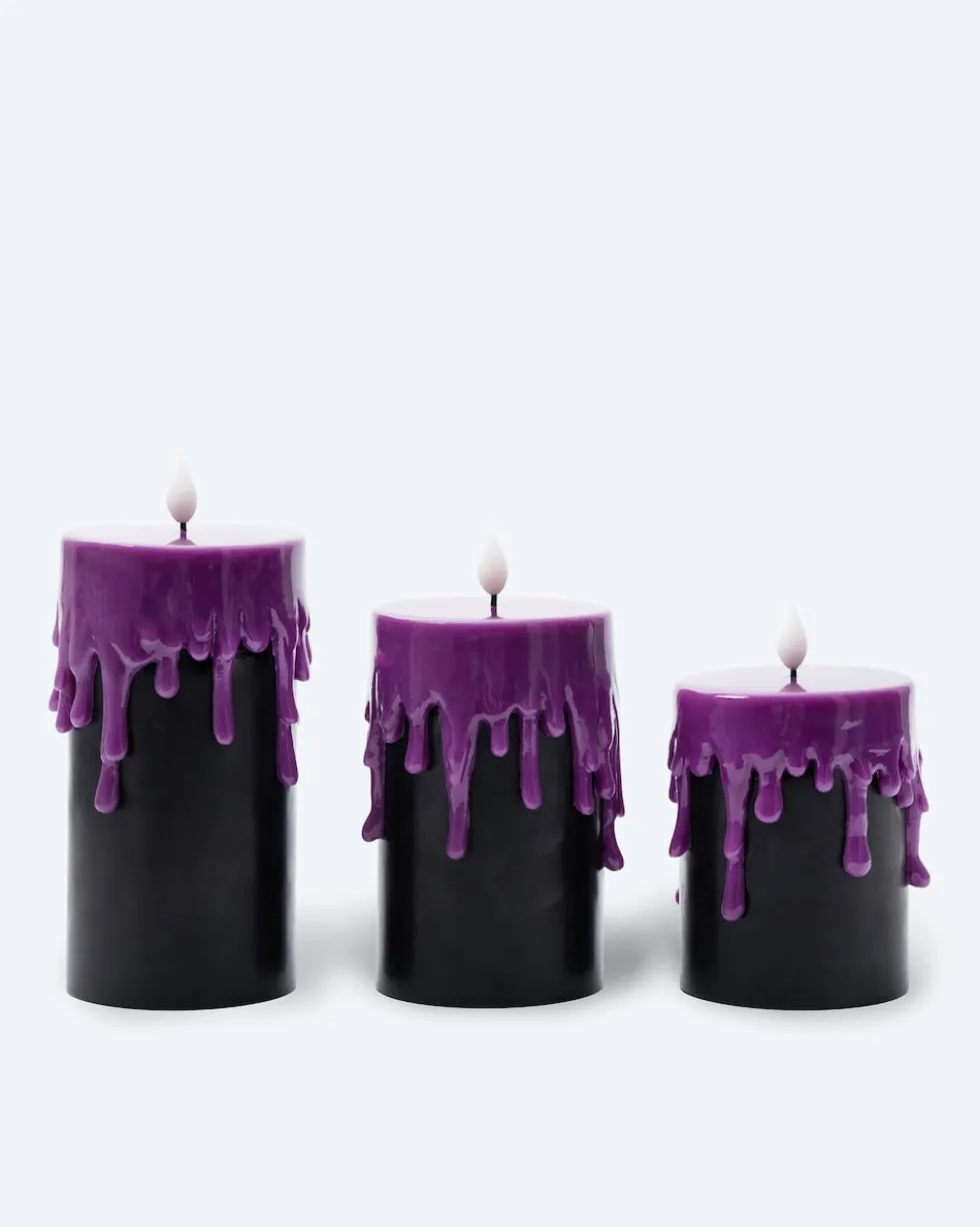 Stumpenkerzen "Halloween", 3tlg.