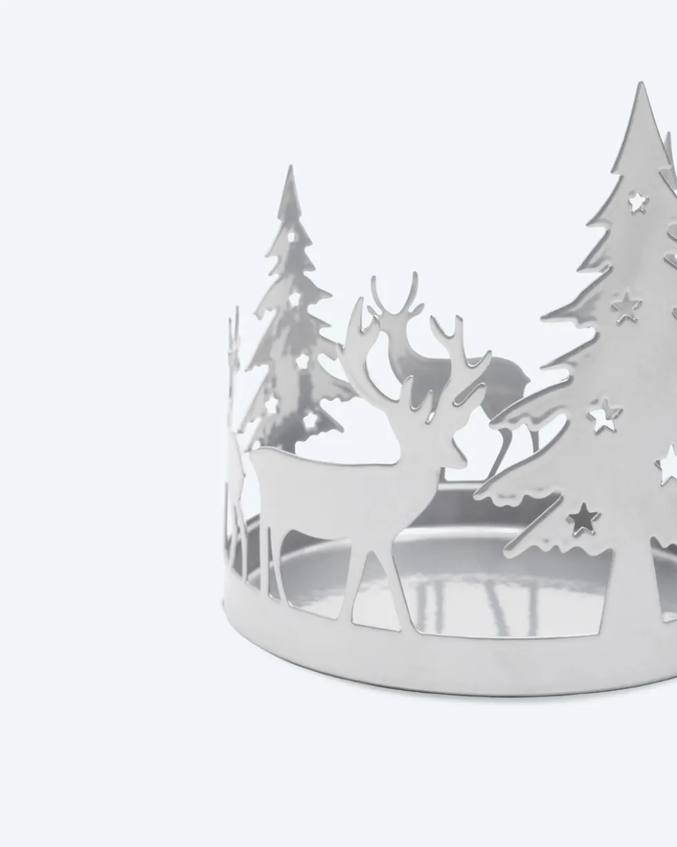Stumpenkerzenhalter "Wald", 4tlg.