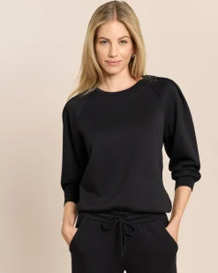 Sweatshirt mit drapierter Schulter