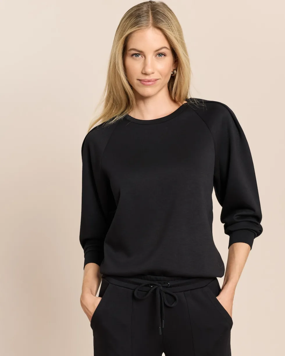 Sweatshirt mit drapierter Schulter