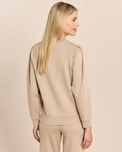 Sweatshirt mit drapierter Schulter